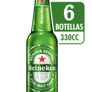 Pack 6 un. Cerveza Heineken Lager 5.0° 330 cc